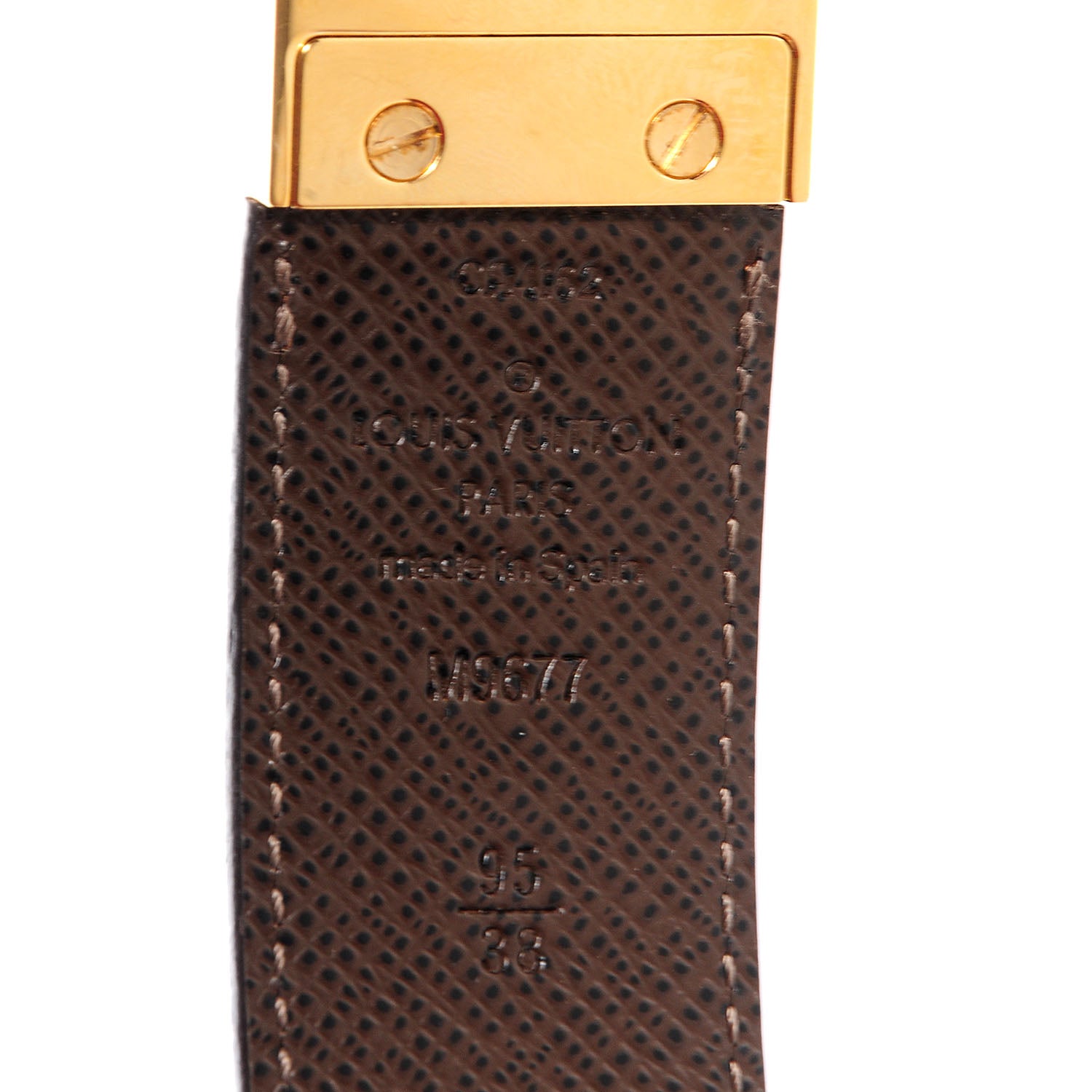 Louis Vuitton Damier Ebene Inventeur Belt 95 38 4 of 4
