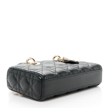 Christian Dior Lambskin Cannage Small Lady D-Joy Black 4 of 10