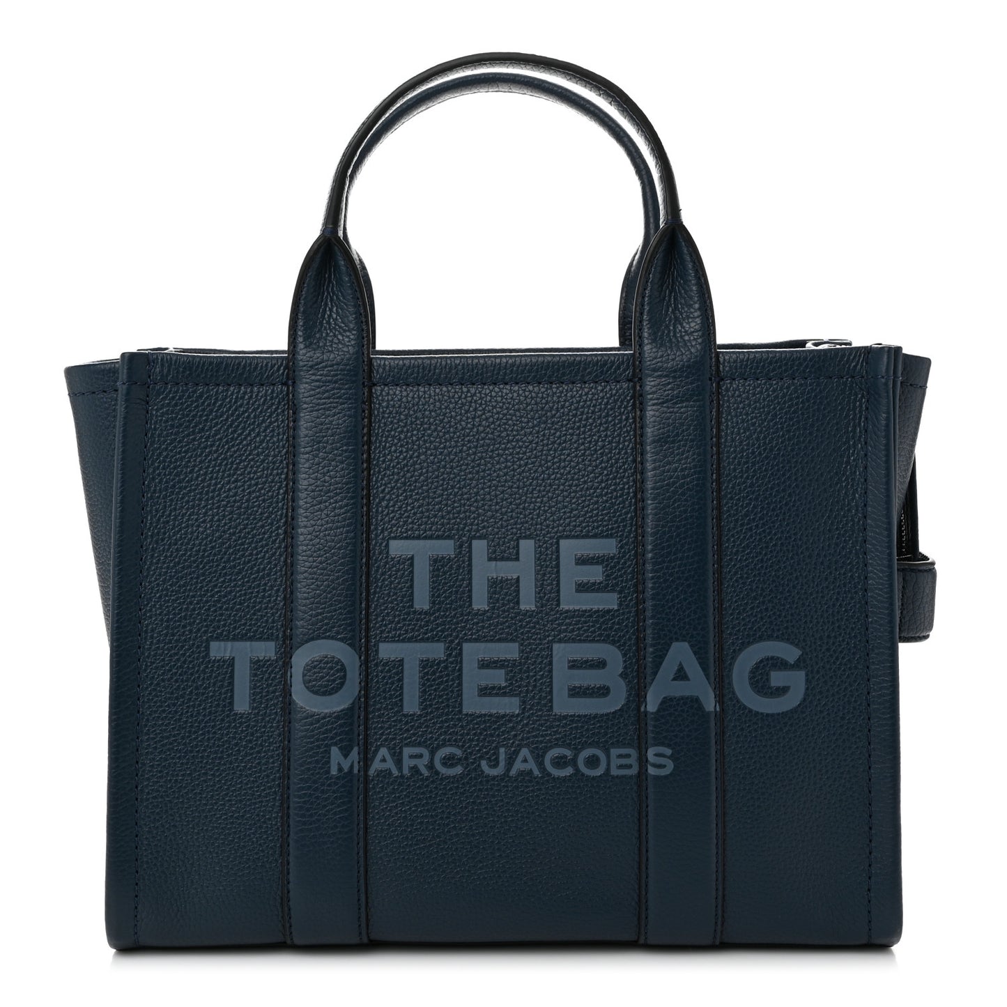 Grained Calfskin Medium The Tote Bag Blue Sea