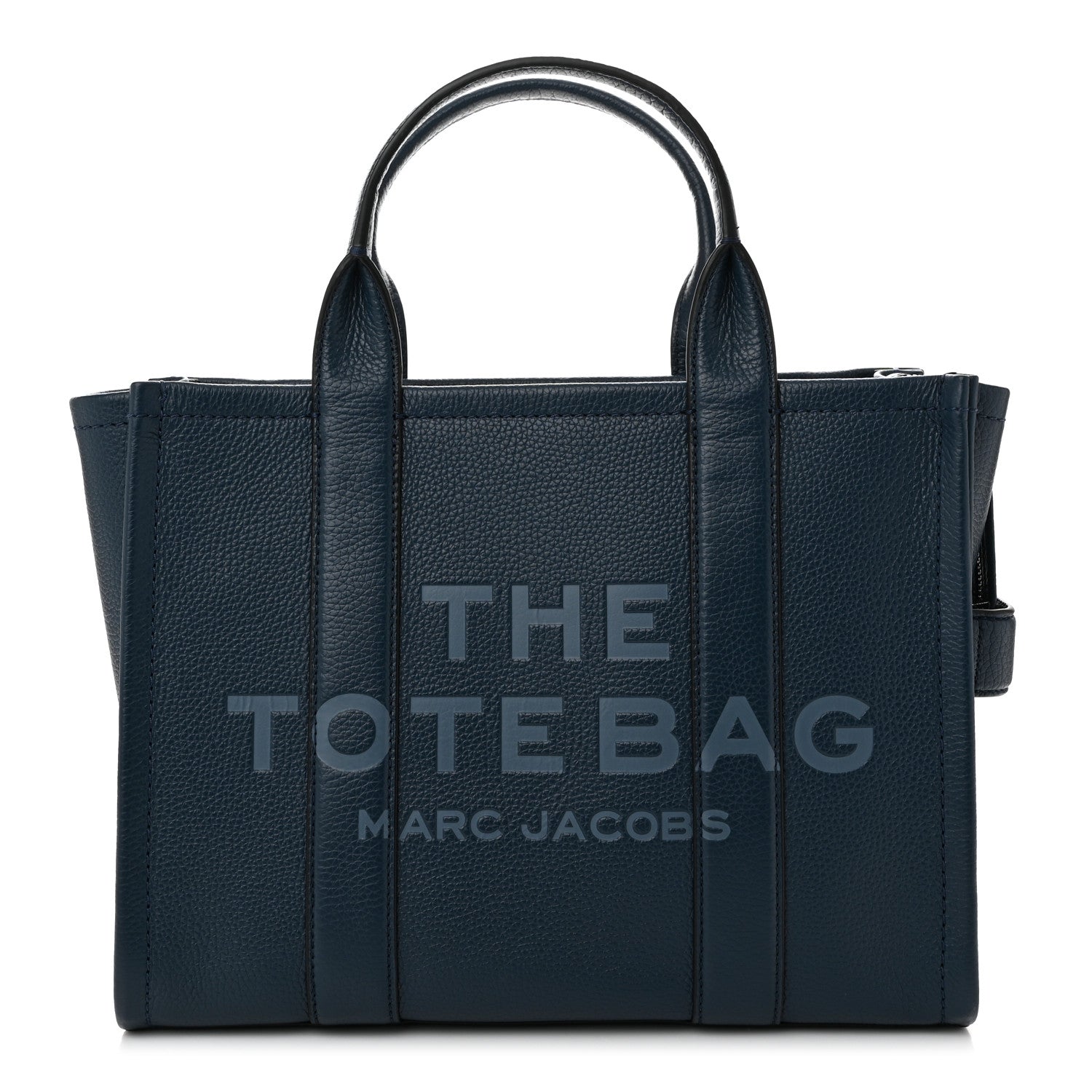 Marc Jacobs Grained Calfskin Medium The Tote Bag Blue Sea 1 of 11