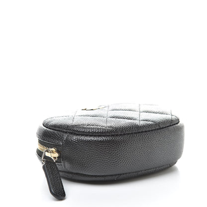 Chanel Caviar Quilted Zip Around Classic Coin Purse Black 4 of 7