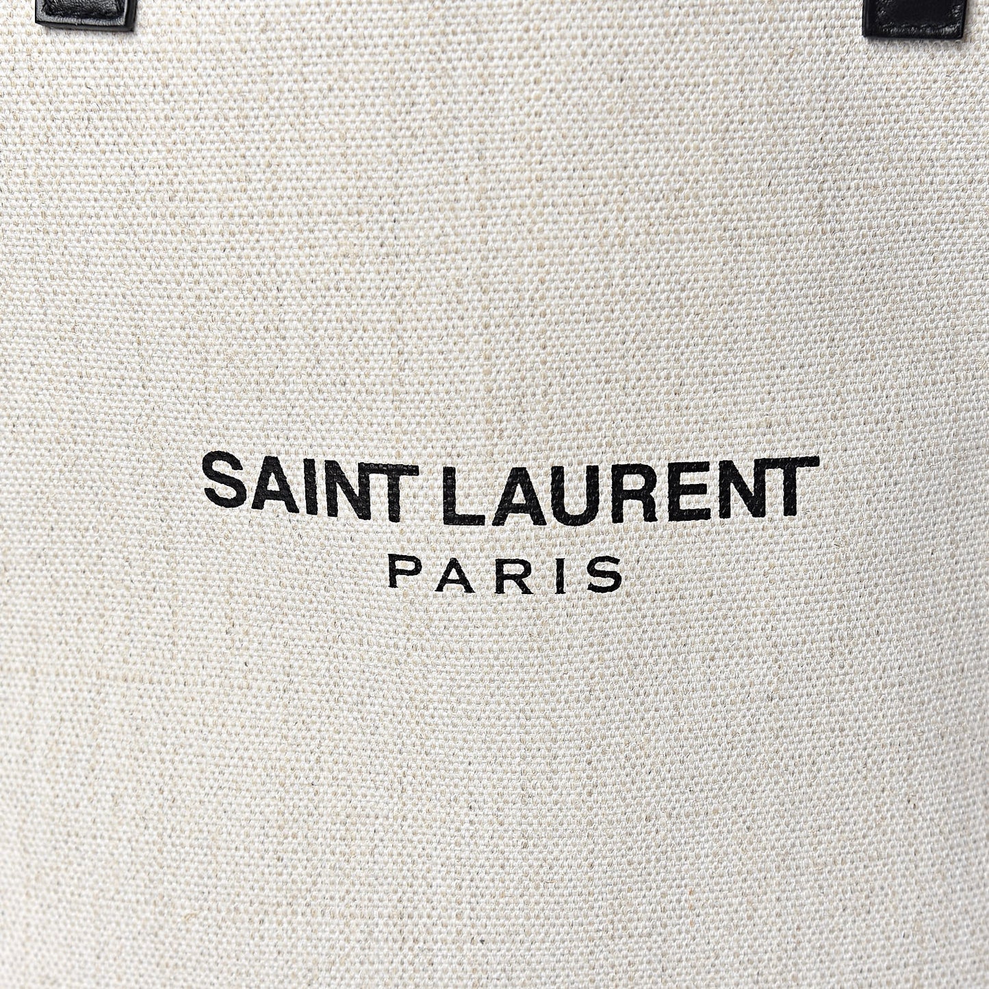 Canvas Calfskin Teddy Drawstring Shopping Tote White Black