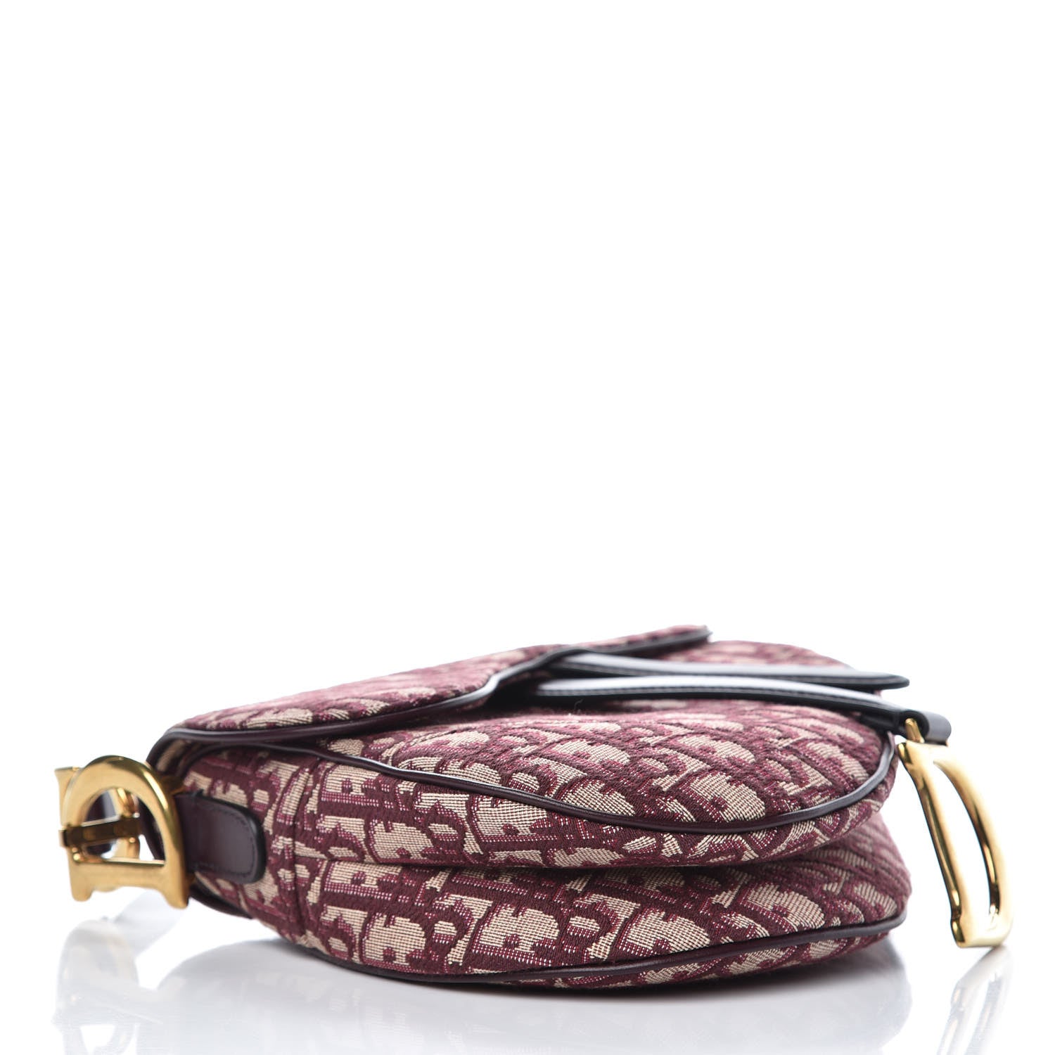 Christian Dior Oblique Saddle Bag Burgundy 4 of 7