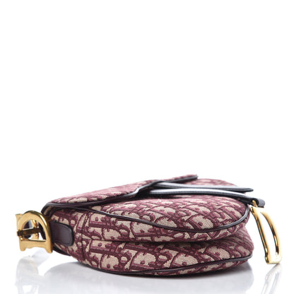 Christian Dior Oblique Saddle Bag Burgundy 4 of 7