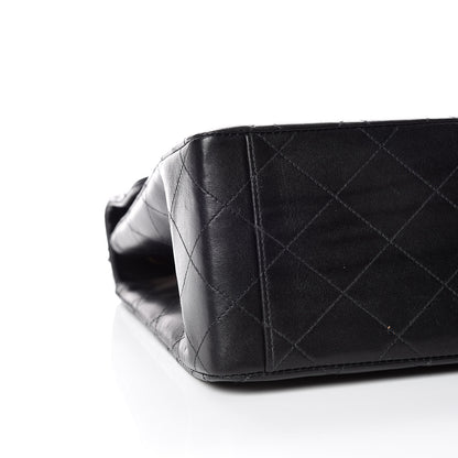 Chanel Lambskin Quilted XL Jumbo Single Flap Black 6 of 16