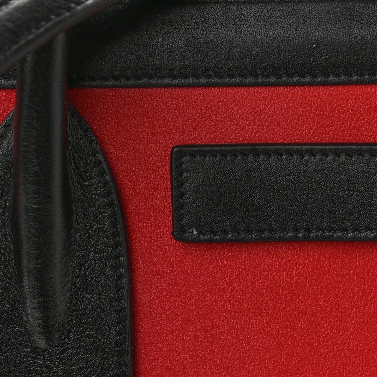 Calfskin Bi-Color Small Sac De Jour Lipstick Red Black