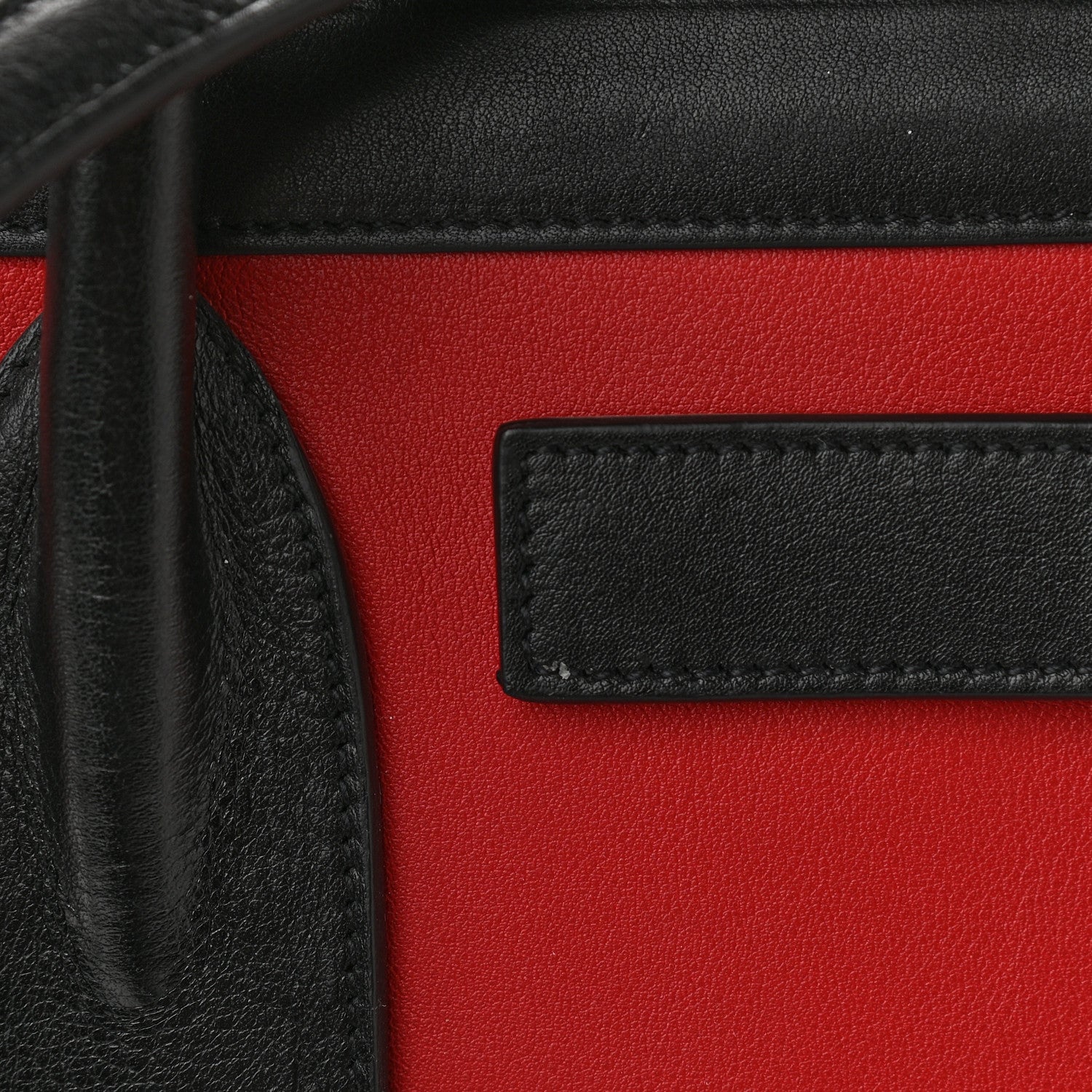 Saint Laurent Calfskin Bi-Color Small Sac De Jour Lipstick Red Black 10 of 10