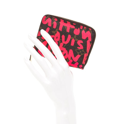 Louis Vuitton Monogram Graffiti Zippy Coin Purse Fuchsia 2 of 7
