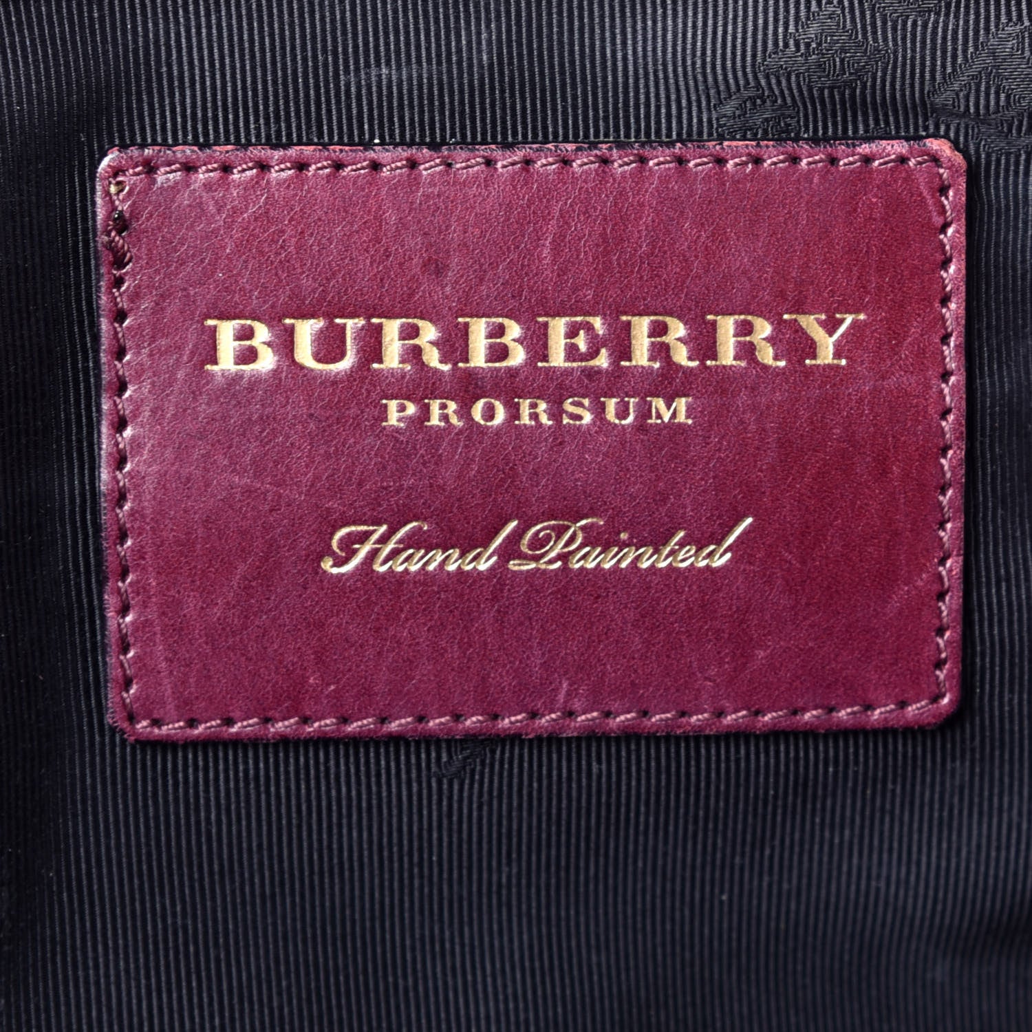Burberry Prorsum Handpainted Tapestry Bloomsbury Burgundy 6 of 8