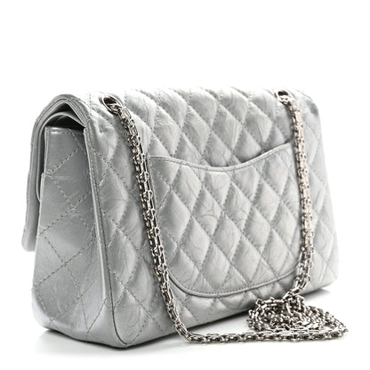 Chanel Metallic Aged Calfskin Quilted 2.55 Reissue 226 Flap Silver 6 of 34