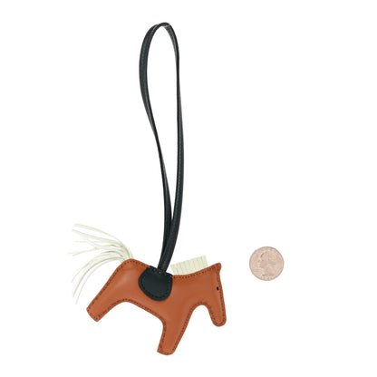 Hermes Milo Lambskin Grigri Rodeo Horse Bag Charm PM Gold Vert Cypress Vert Fizz 2 of 5