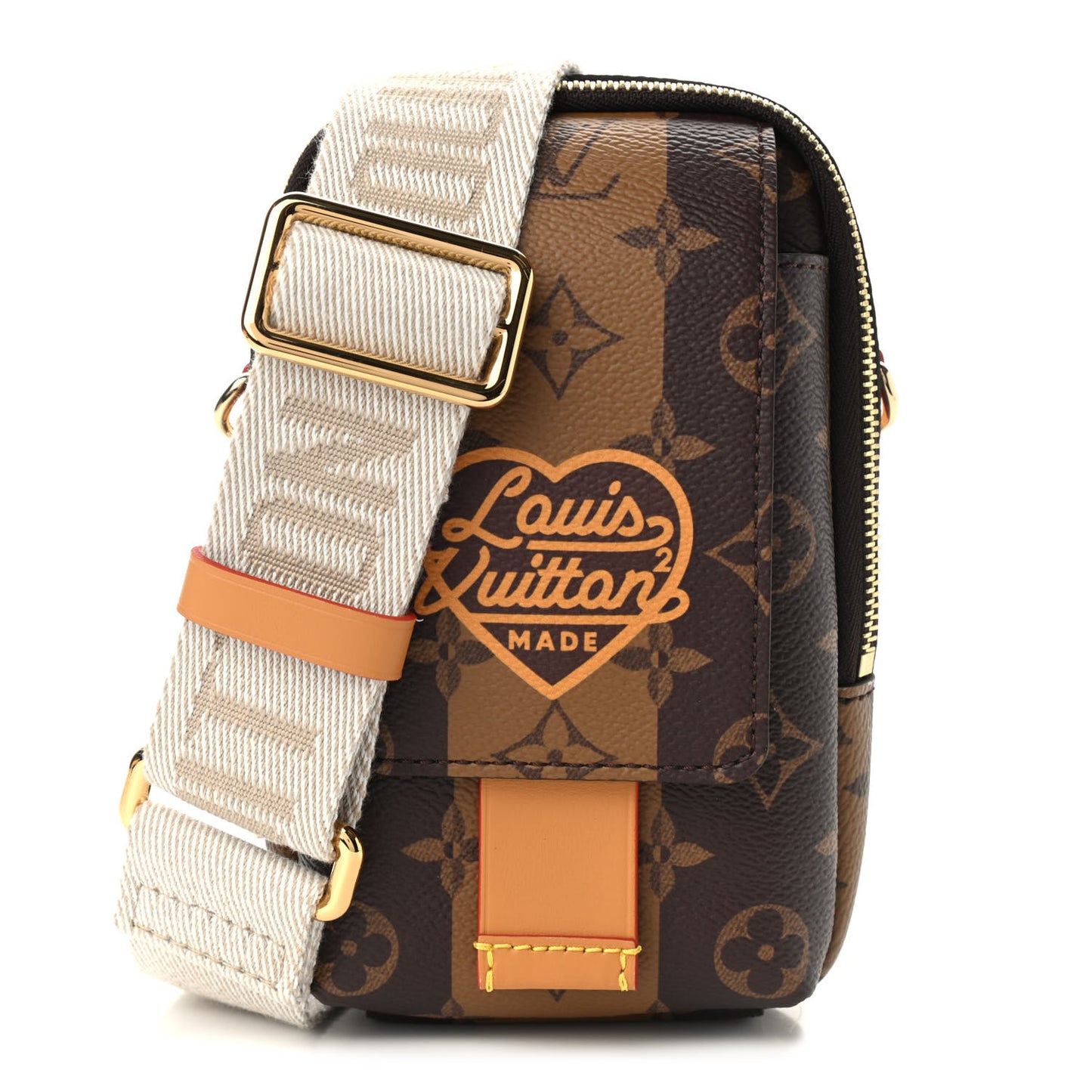 X NIGO Reverse Monogram Flat Double Phone Pouch