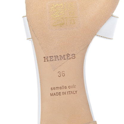 Hermes Calfskin Oasis Sandals 36 White 7 of 15