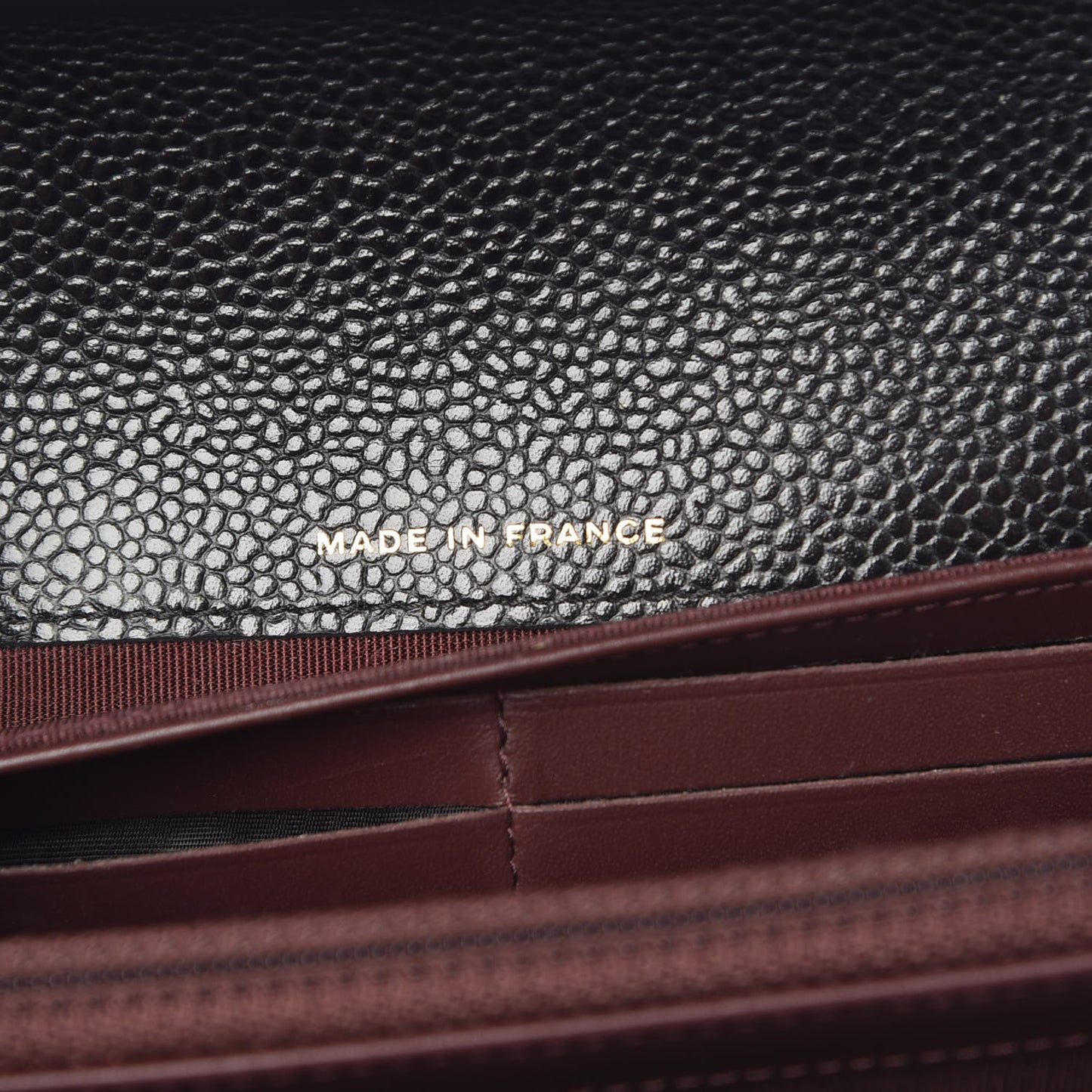 Caviar Quilted Large Flap Wallet Black