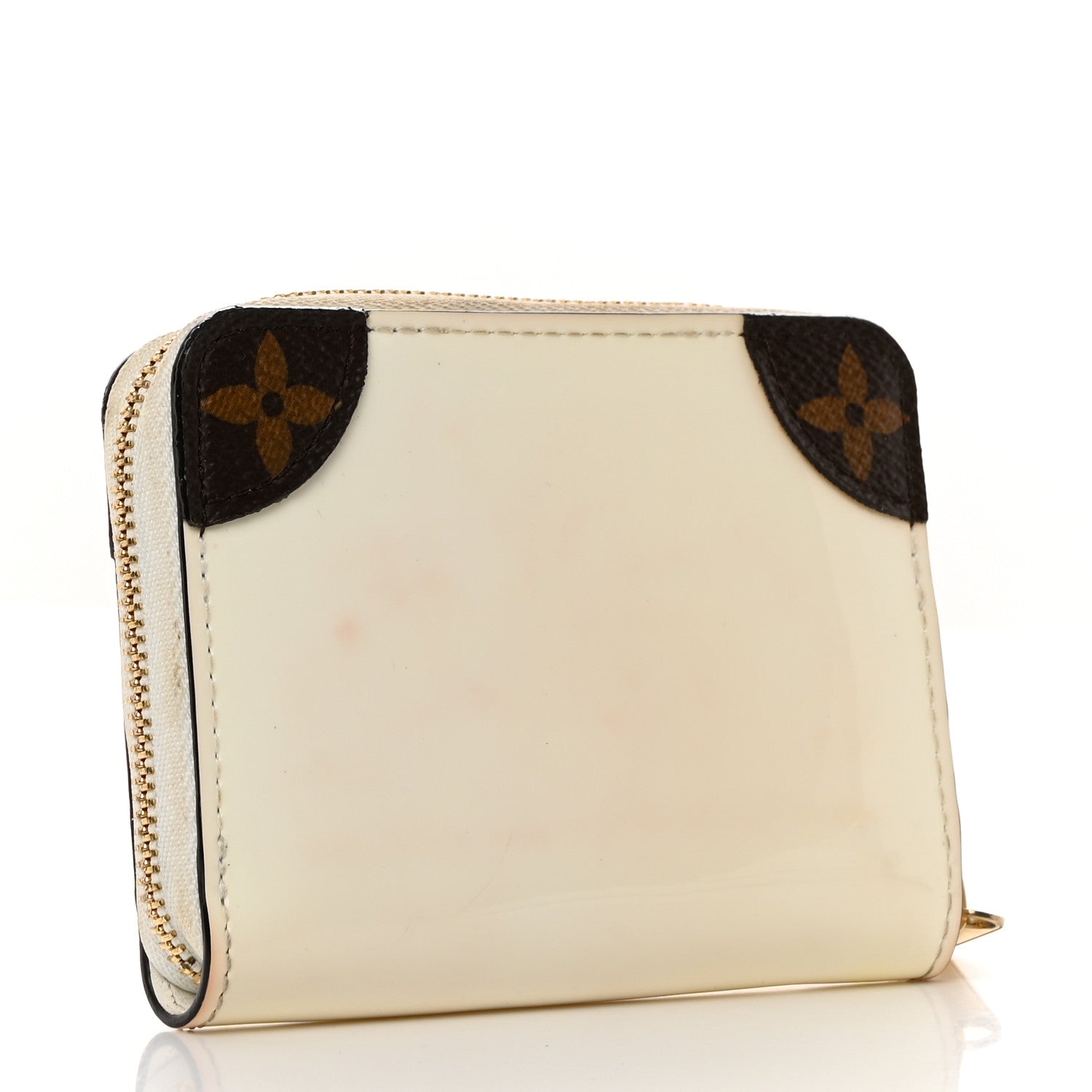 Louis Vuitton Patent Miroir Venice Zippy Coin Purse Snow 3 of 9