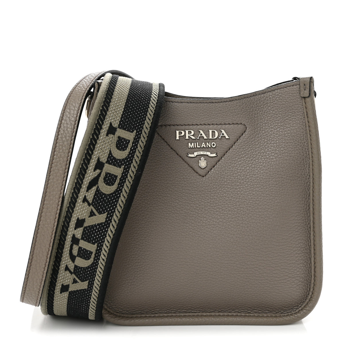 Prada Vitello Daino Soft Mini Hobo Messenger Bag Argilla 1 of 9