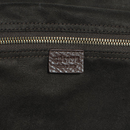 Celine Pebbled Leather Mini Luggage Chocolate 6 of 7