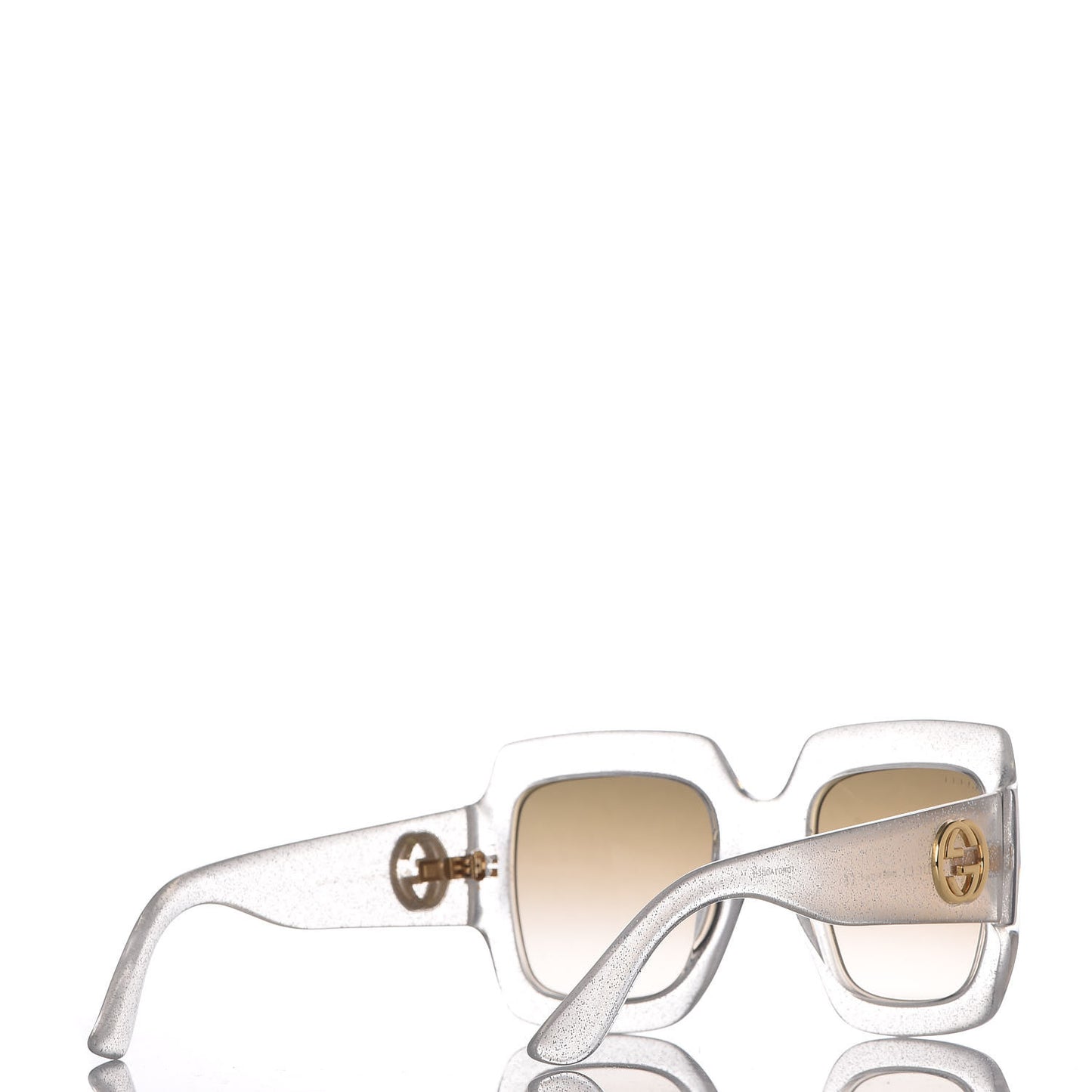 Glitter Acetate Square Frame Sunglasses GG 0053/S Silver