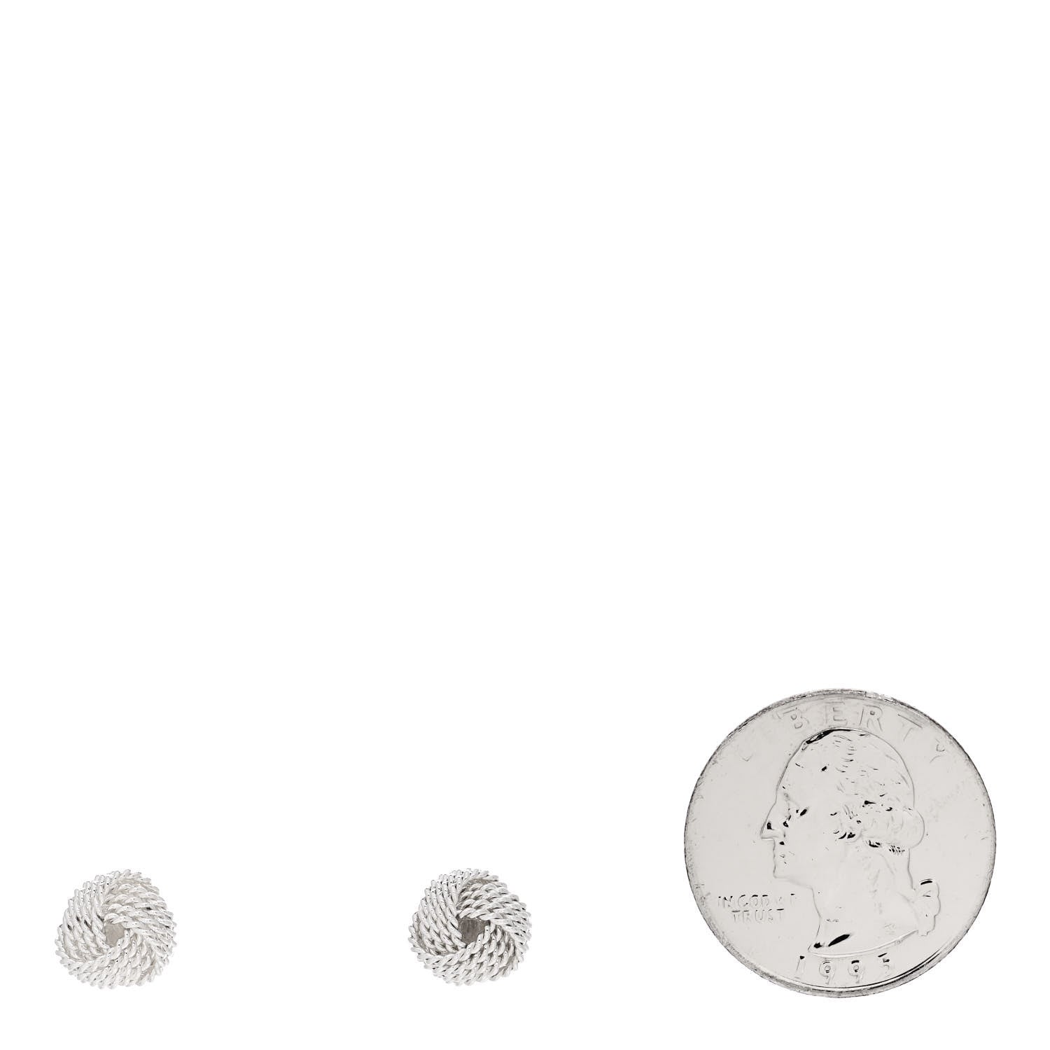 Tiffany Sterling Silver Twist Knot Earrings 2 of 4