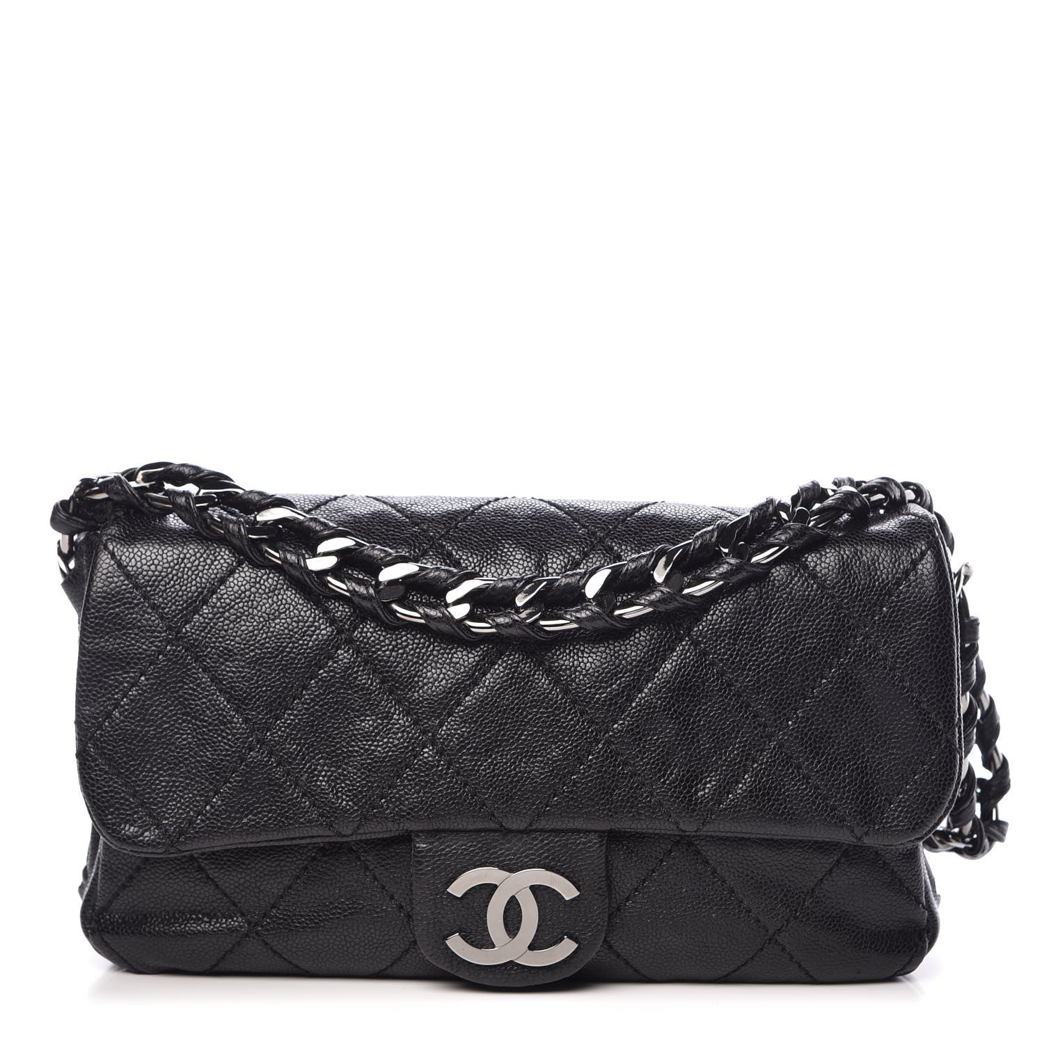 Chanel Glazed Caviar Quilted Modern Chain Flap Black 1 of 9