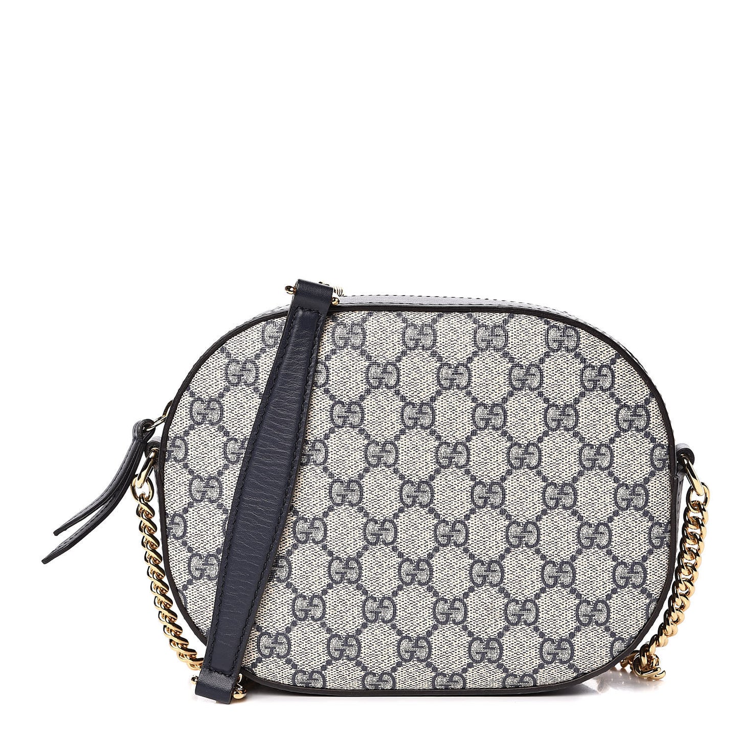 GG Supreme Monogram Mini Chain Shoulder Bag Beige Blue