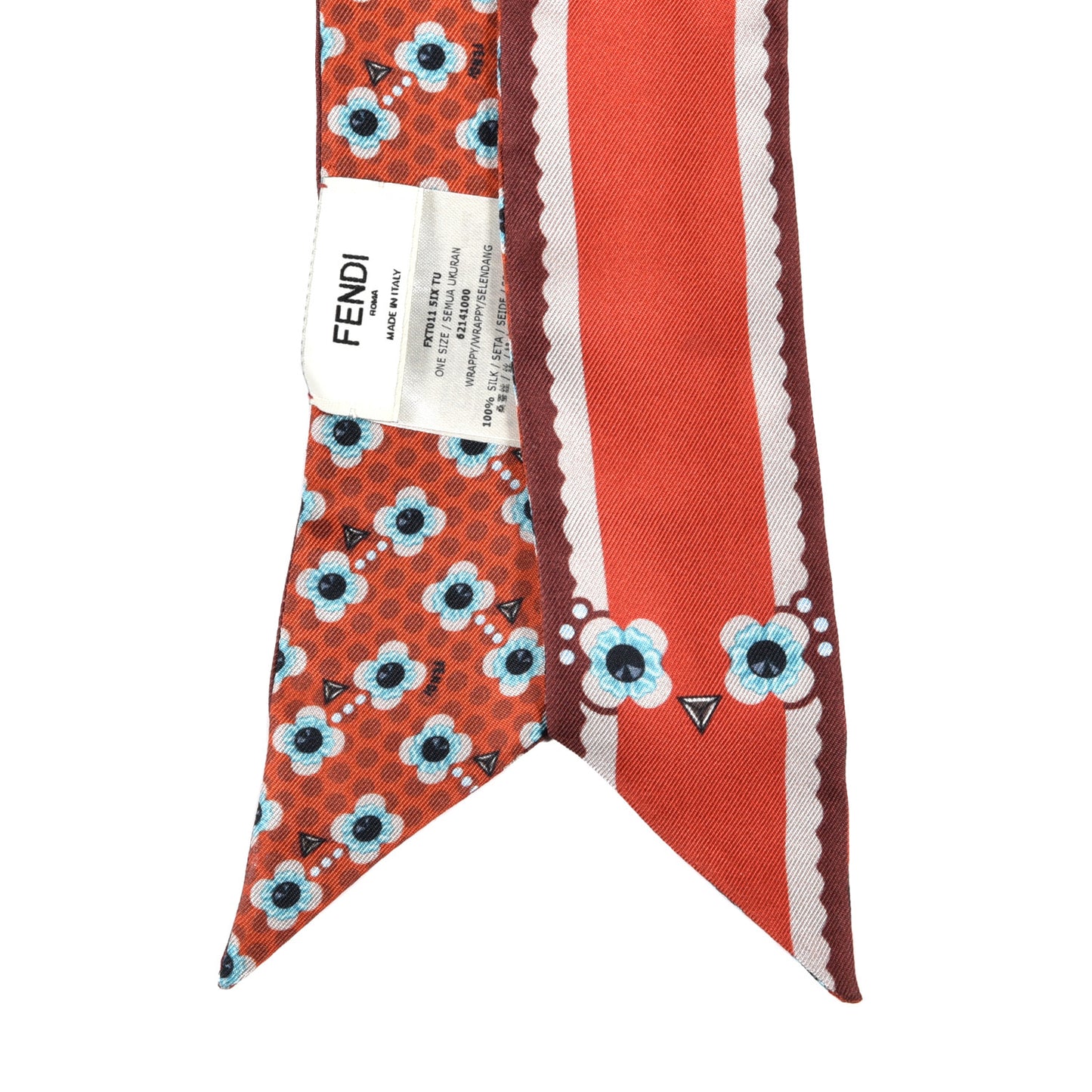 Silk Printed Flowers Bandeau Red Bloody Mary