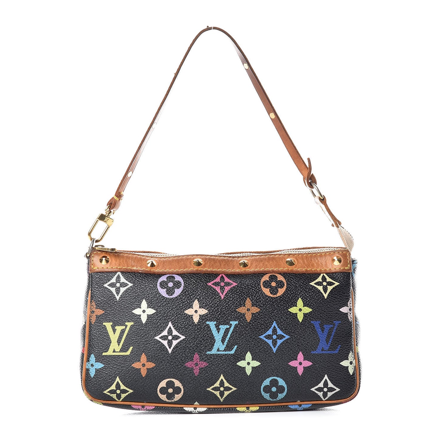 Monogram Multicolor Pochette Accessories Black