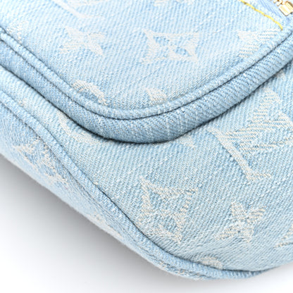 Louis Vuitton Monogram Denim Mini Bumbag Sky Blue 9 of 10