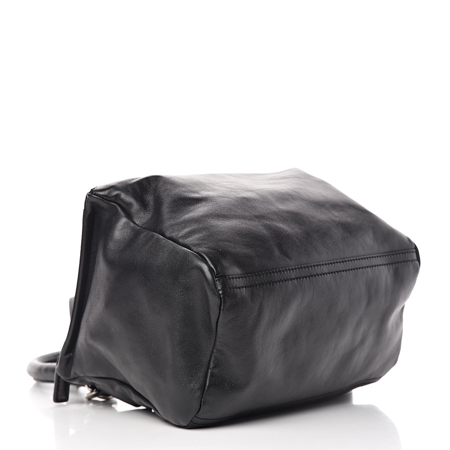 Smooth Calfskin Wood Paneled Small Pandora Black