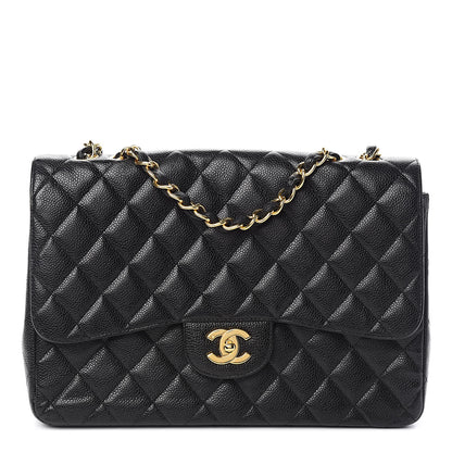 Chanel Caviar Quilted Jumbo Single Flap Black 1 of 10