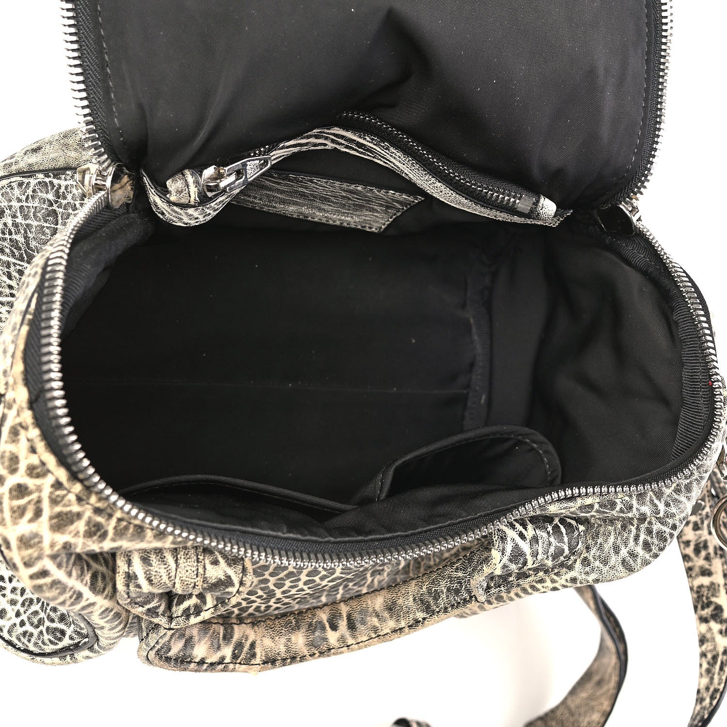 Alexander Wang Pebbled Lambskin Rockie Black White Rhodium Hardware 4 of 4