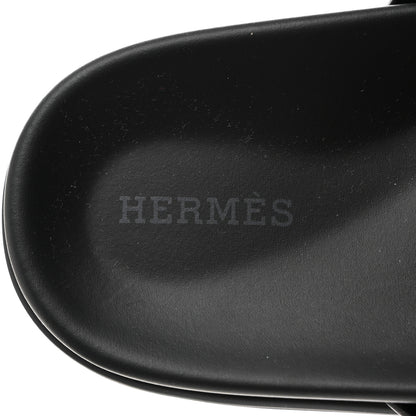 Hermes Calfskin Womens Chypre Sandals 37 Black 7 of 9