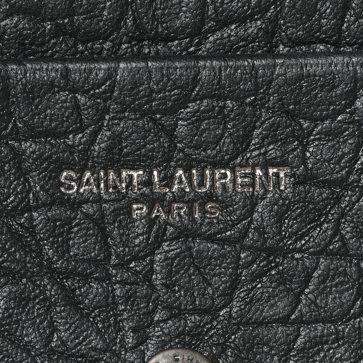 Calfskin Crocodile Embossed Monogram Monochrome Business Card Holder Black