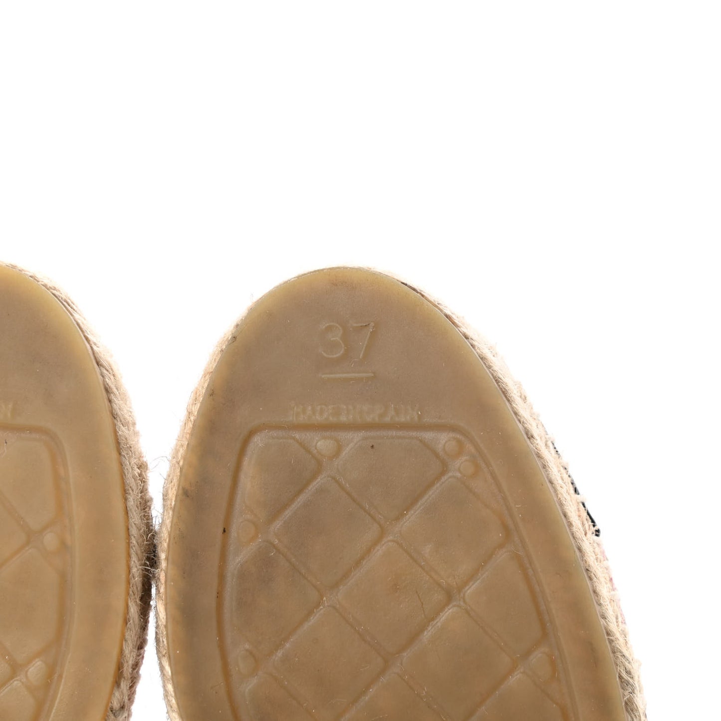 Linen CC Espadrilles 37 Pink Black