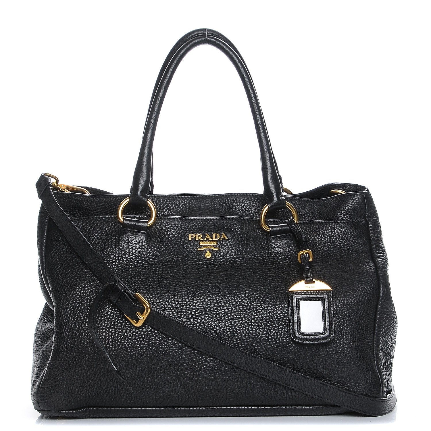 Prada Vitello Daino Tote Nero Black 1 of 9