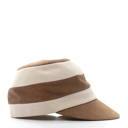 Hermes Suede Goatskin Cotton Cap 56 5 of 8