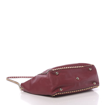 Valentino Garavani Vitello Medium Rockstud Tote Scarlet 4 of 10