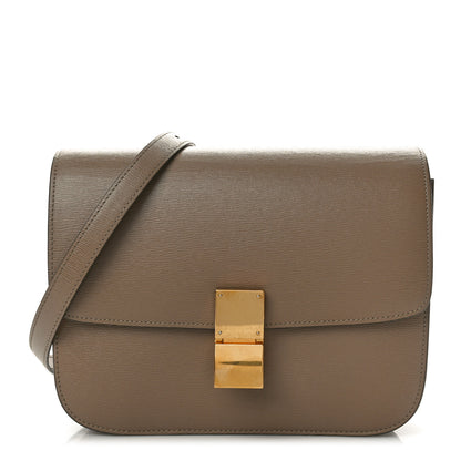 Celine Liege Calfskin Medium Classic Box Flap Bag Taupe 1 of 9
