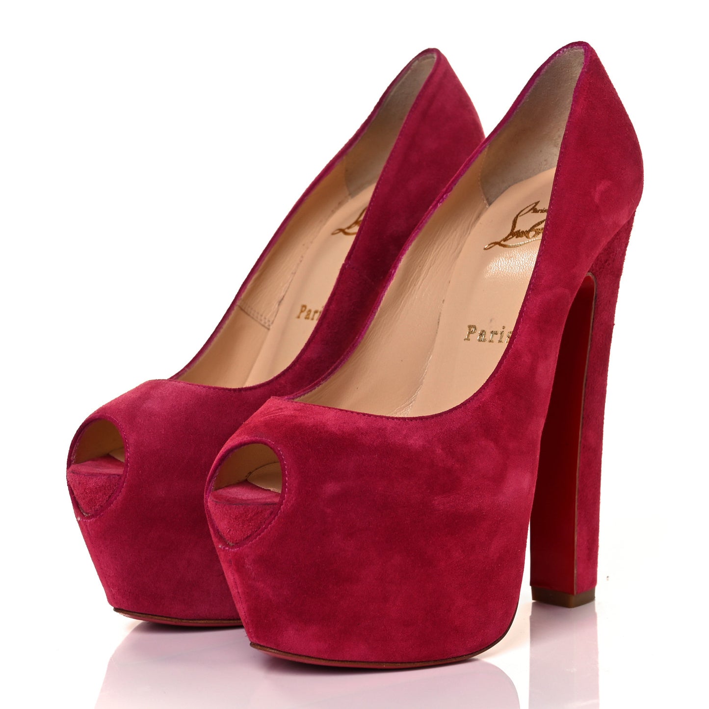 Suede Shameless 160 Peep Toe Heels 37 Pivoine