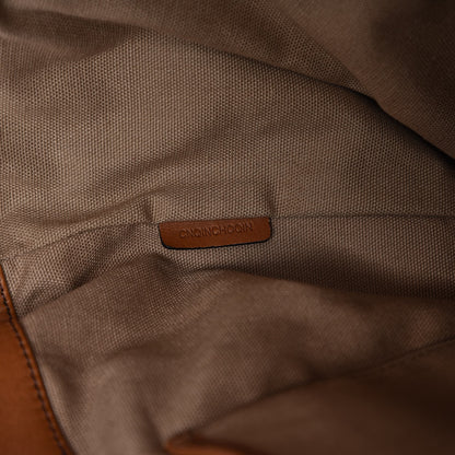 Burberry Canvas Mega Check Medium Traveler Tote Saddle Brown 8 of 8