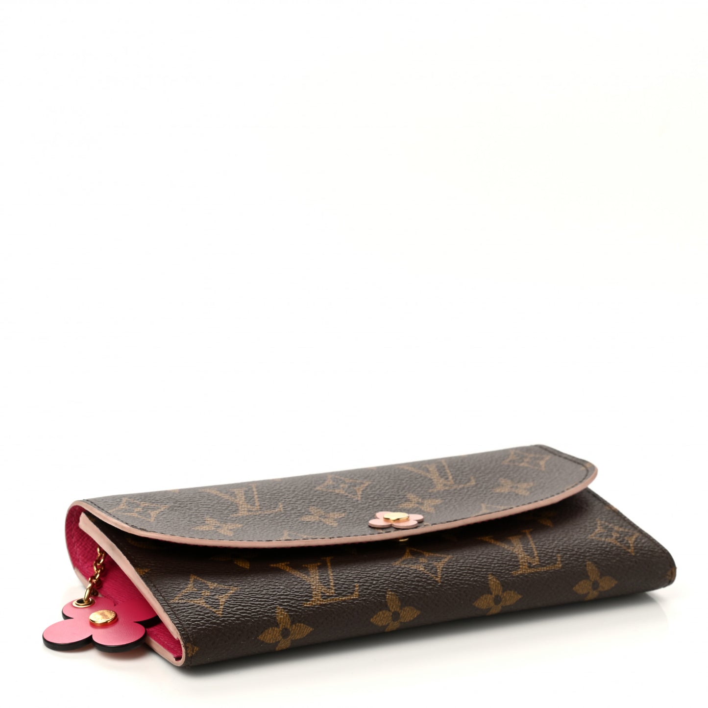 Monogram Bloom Flower Emilie Wallet Fuchsia