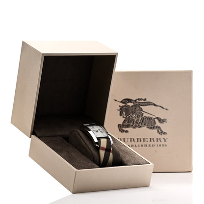 Burberry Stainless Steel Calfskin 25mm Heritage Nova Check Quartz Watch BU1076 6 of 6