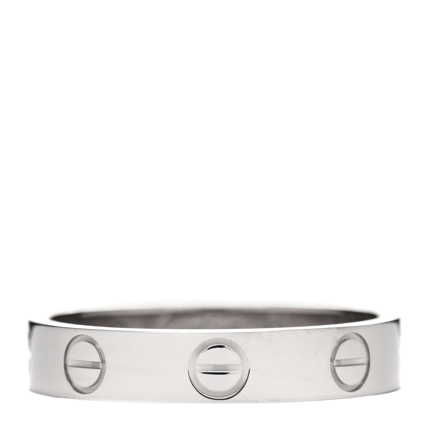 Cartier 18K White Gold 3.5mm LOVE Wedding Band Ring 51 5.75 1 of 3