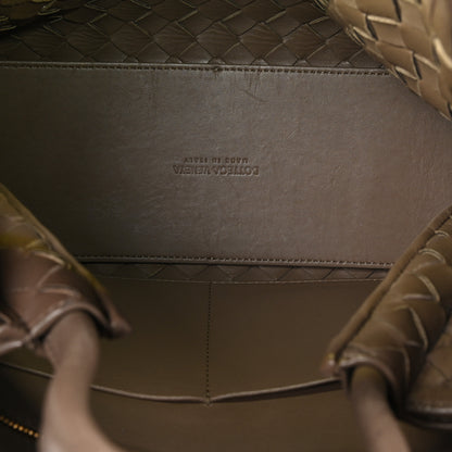 Bottega Veneta Nappa Intrecciato Medium Andiamo Shoulder Bag Taupe Grey 6 of 13