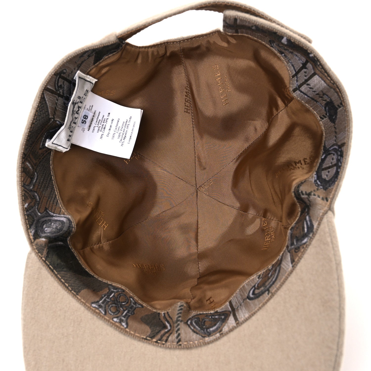 Hermes Cashmere Riley H Droit Cap 58 7 of 9