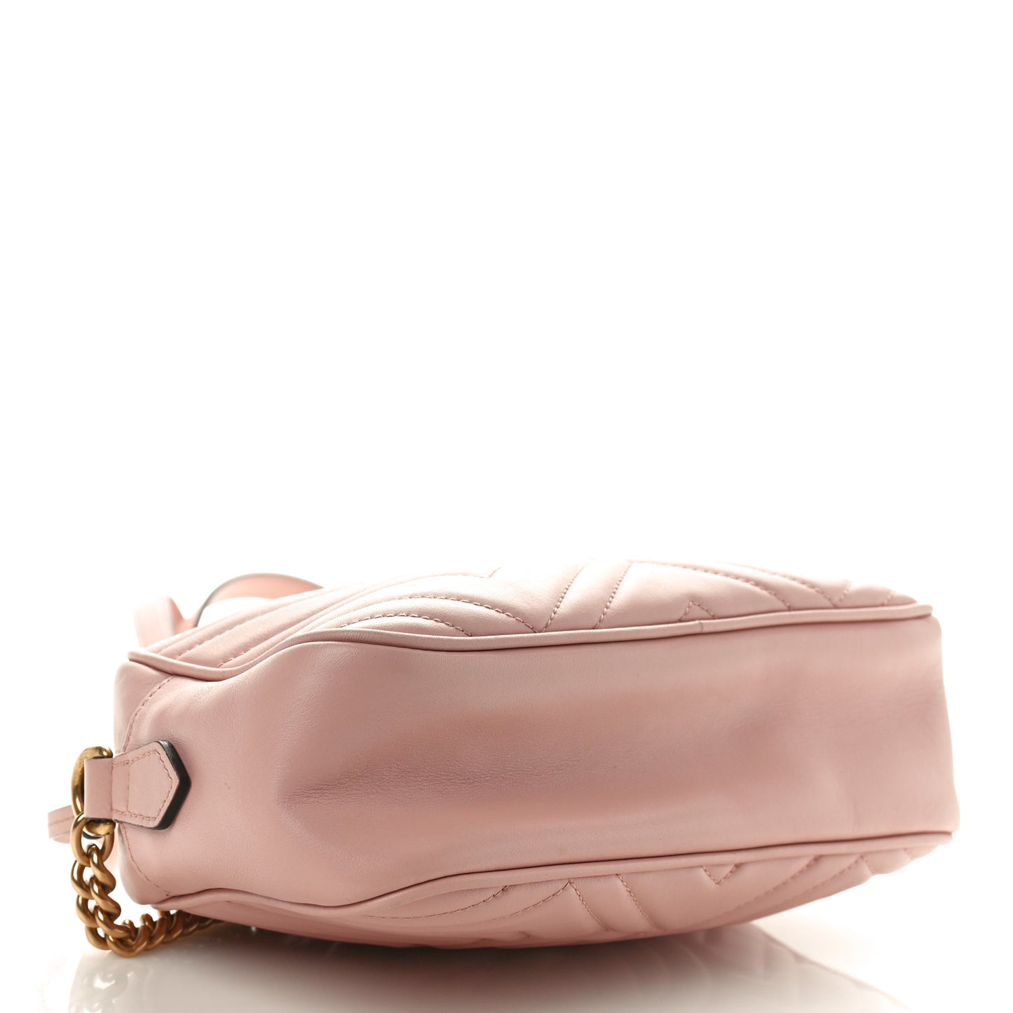 Calfskin Matelasse Small GG Marmont Chain Shoulder Bag Perfect Pink