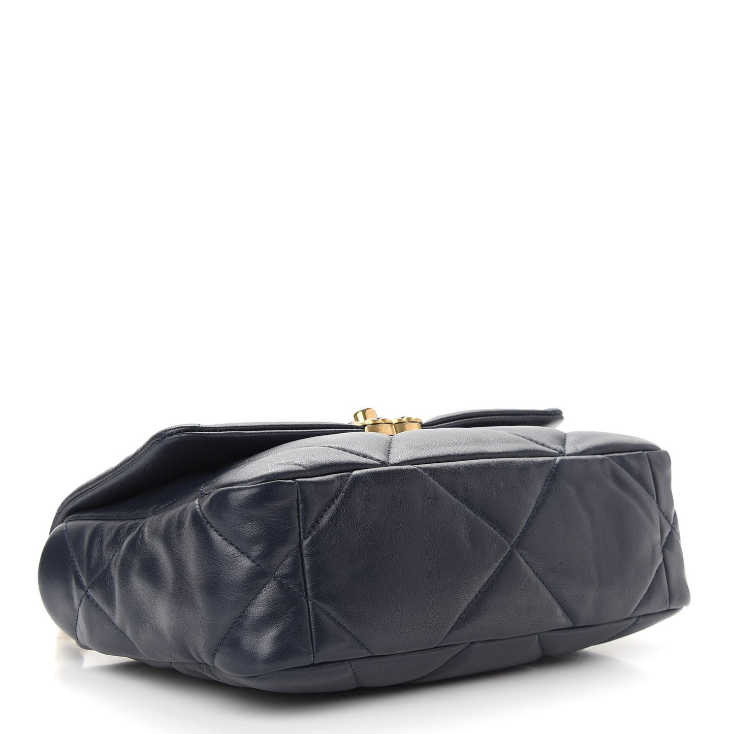 Lambskin Quilted Medium Chanel 19 Flap Navy Blue