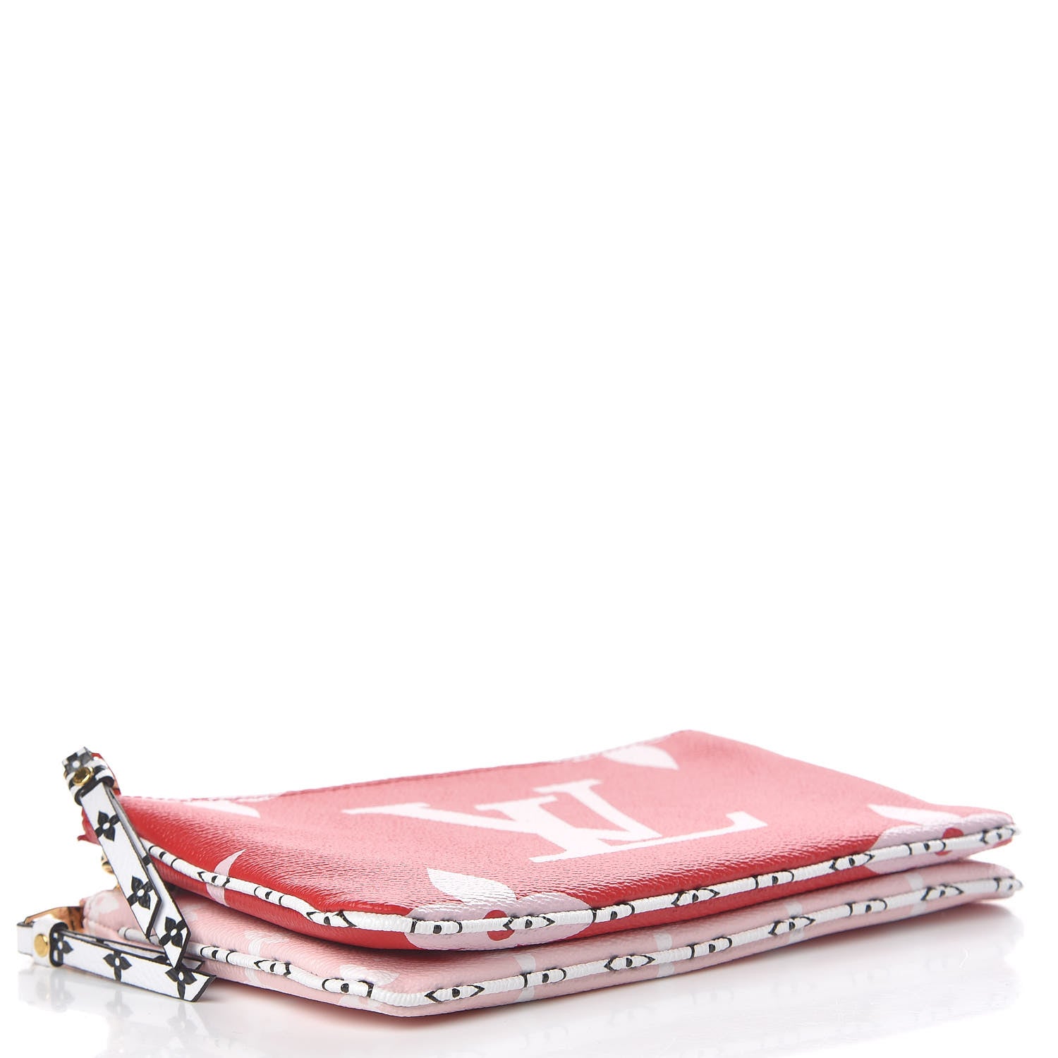 Louis Vuitton Monogram Giant Double Zip Pochette Rouge 4 of 11