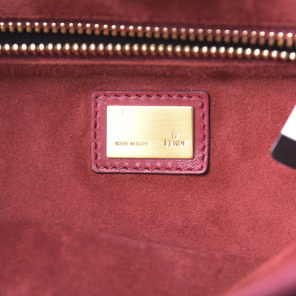 Fendi Vitello Suede Medium Peekaboo Iconic Satchel Rubino Peonia 7 of 14