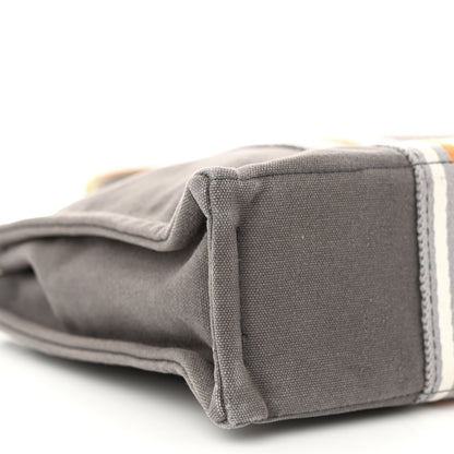 Hermes Canvas Fourre Tout PM Grey Orange 10 of 12